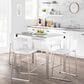 Lumisource Mara Counter Stool with White Cushion in Stainless Steel (Set of 2), , large