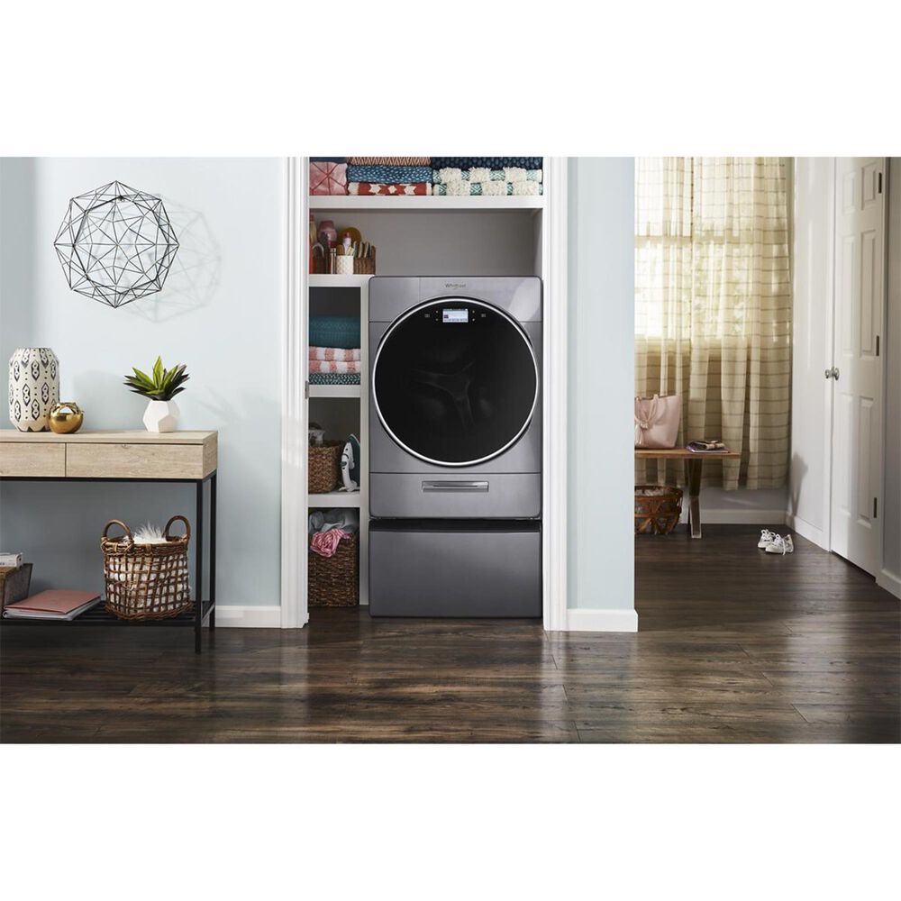 Whirlpool 15.5" Laundry Pedestal in Chrome Shadow Nebraska Furniture Mart