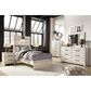 Ashley Cambeck Twin Panel Bed in Whitewash with Lighting, , large