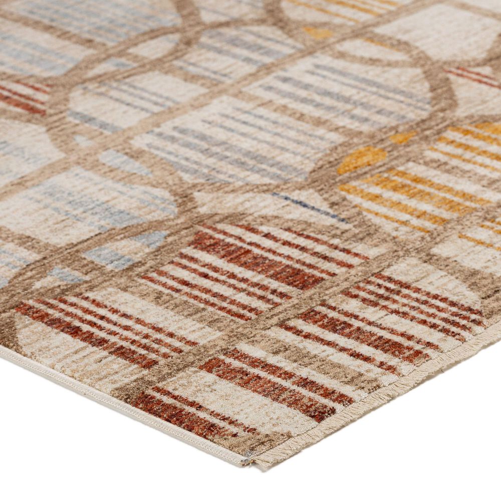 37B Neola Geometric 1&#39;8&quot; x 2&#39;6&quot; Khaki Area Rug, , large