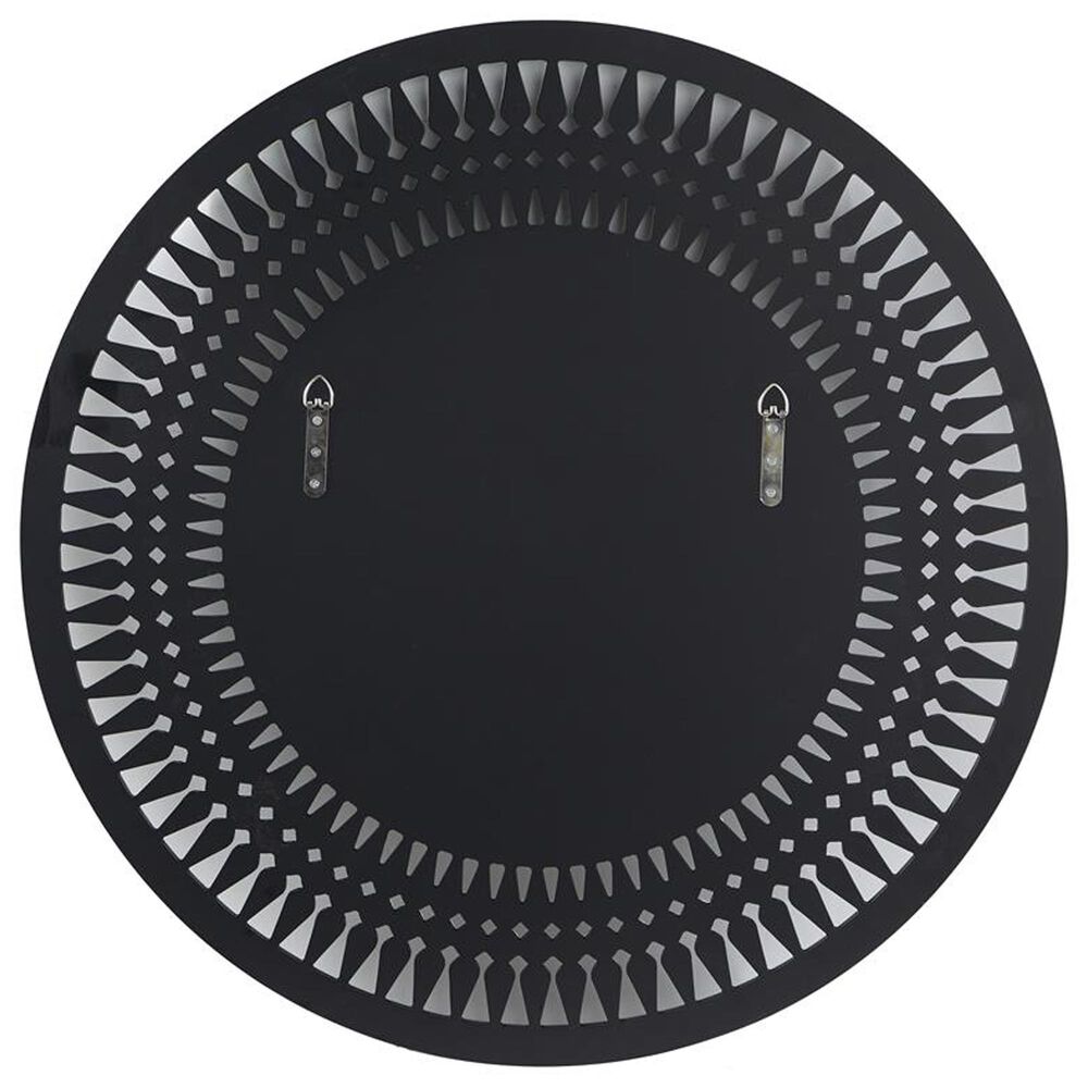 Maple and Jade Round Glass Wall Mirror in Silver, , large