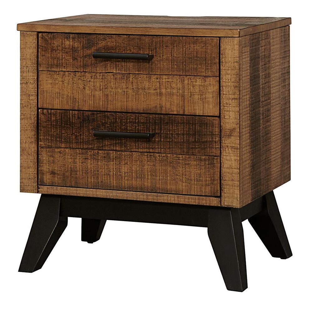Eastern Shore Urban Rustic 2 Drawer Nightstand in Brushed Wheat, , large