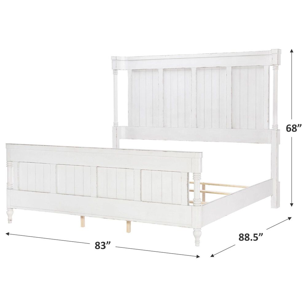 St Claire Home Vintage Market King Shelter Bed in Picket Fence, , large