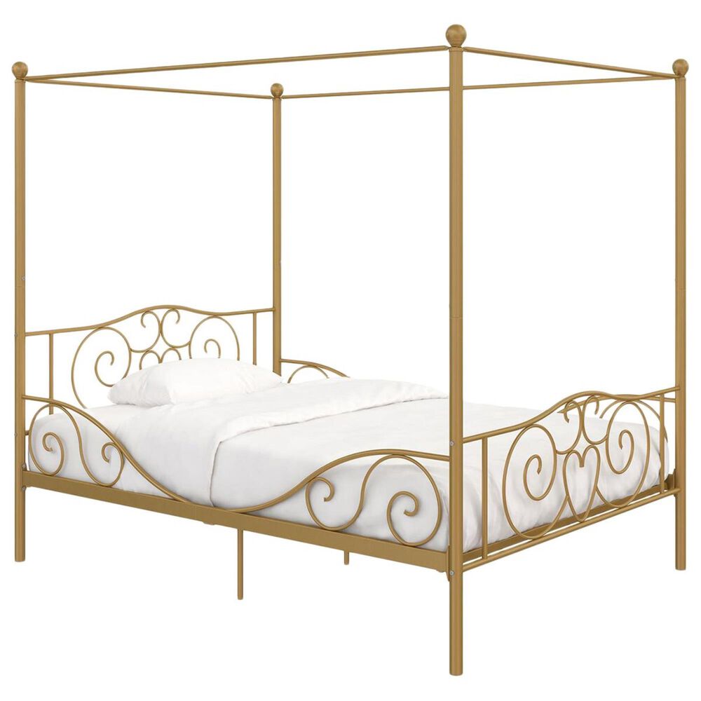 DHP Capri Full Canopy Bed in Gold | Nebraska Furniture Mart