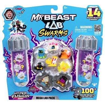 Mr. Beast Lab Swarms Mega Lab Series 3 with 14 Micro Beasts Assorted Figures - Milk Bones in Multicolor, , large