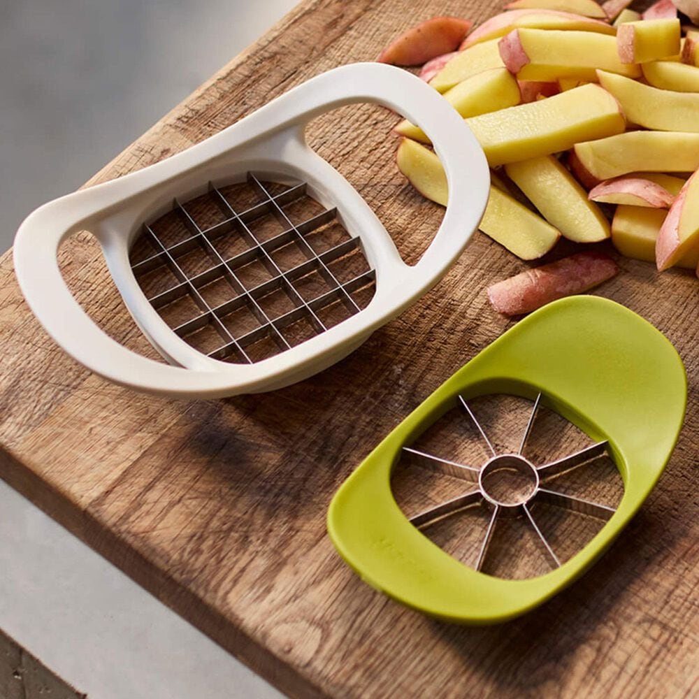 Joseph Joseph Nest Press 2-in-1 Apple Corer and Potato Cutter in White and Green, , large