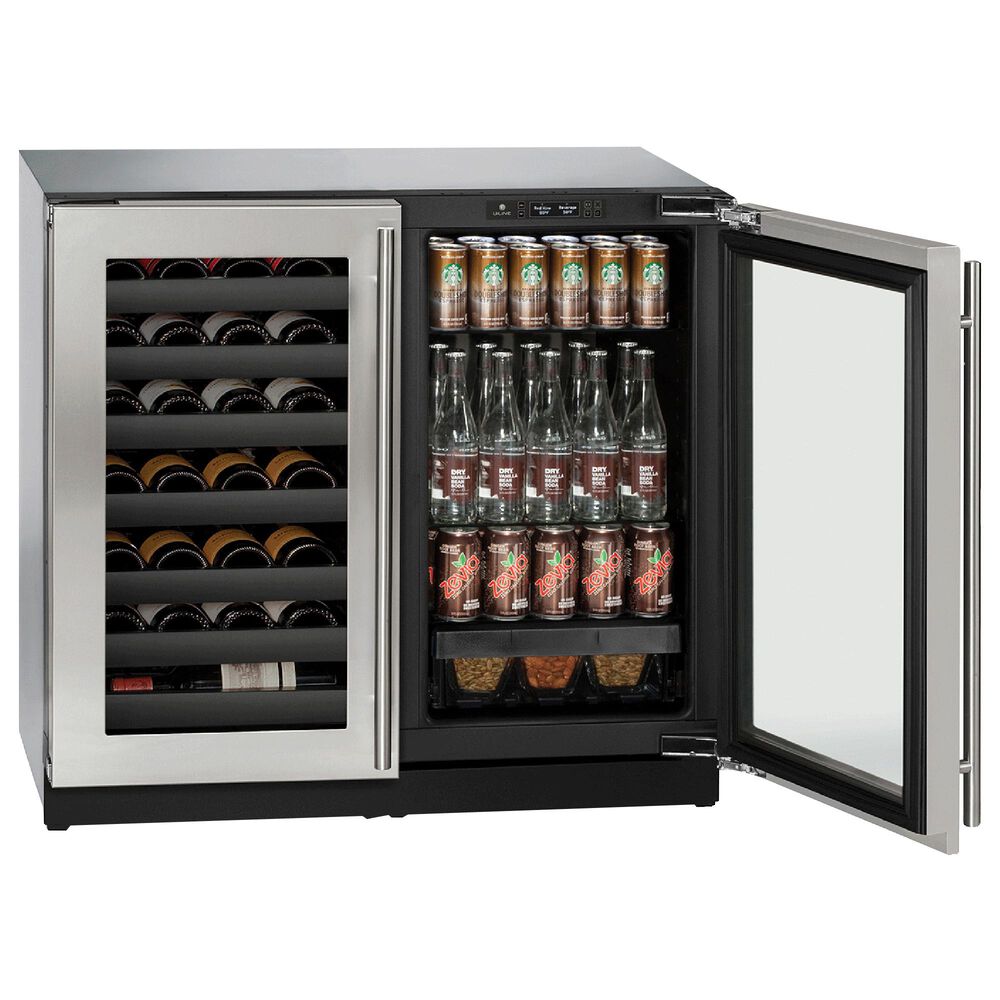 U-Line 36&quot; Built-In Beverage Center in Stainless Steel, , large