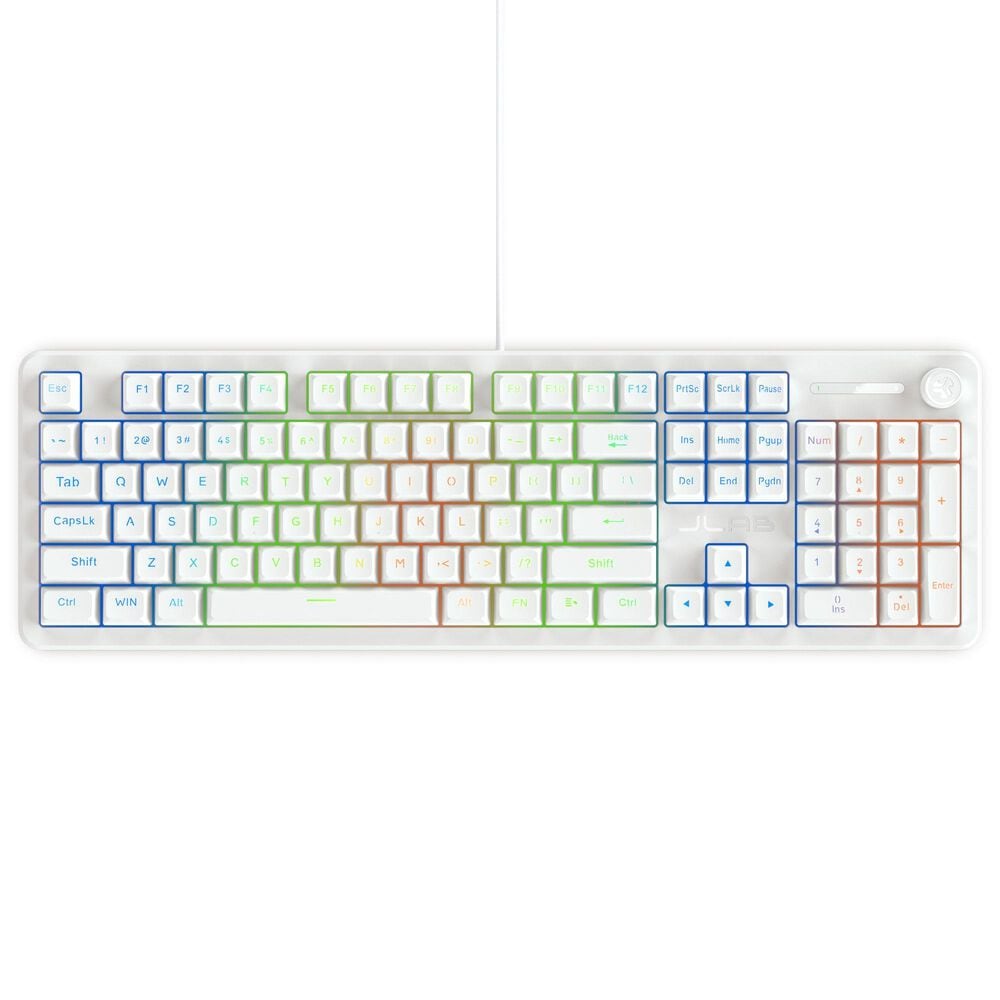 JLab Nightfall Wired Keyboard in White, , large