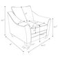 Coaster Tomkins Arm Chair in Light Grey, , large