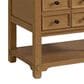James Martin Malibu 36" Single Bathroom Vanity in Amber Birch with 3 cm Lime Delight Quartz Top and Rectangular Sink, , large