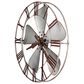 Howard Miller Mill Shop Wall Clock in Aged Silver and Reddish Brown, , large