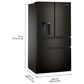 Whirlpool WRMF3536 29 Cu. Ft. French Door Refrigerator in Fingerprint-Resistant Black Stainless Steel, , large