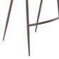Zuo Modern Desi Bar Chair in Black and Dark Brown (Set of 2), , large