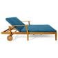 Hearth and Haven Perla Outdoor Double Chaise Lounge with Cushion in Teak, , large
