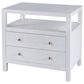 Butler Specialty Company Nora 2-Drawer Wide Nightstand with Open Shelf in Textured White, , large