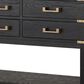 Lexora Home Norwalk 60" Double Bathroom Vanity in Black Oak with White Quartz Top and Rectangular Sinks, , large