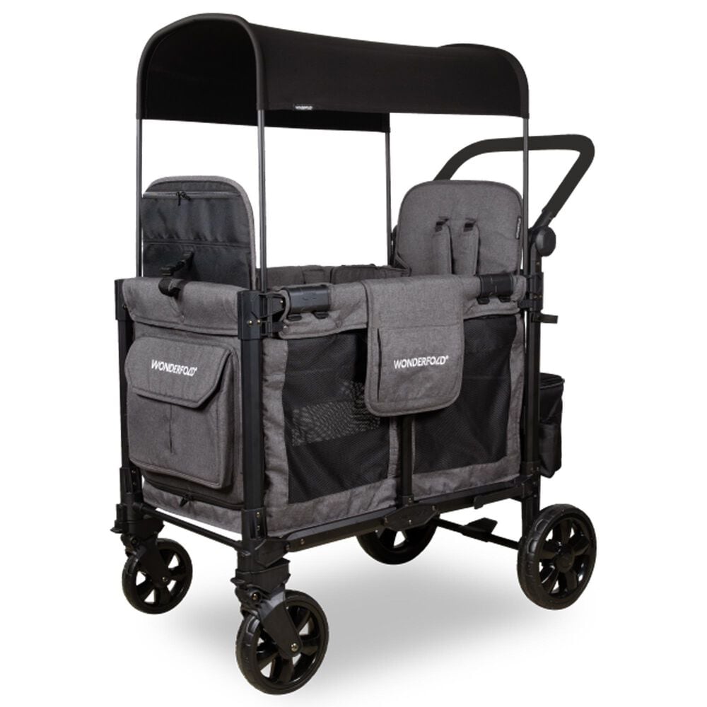 Wonderfold Elite Pro 2-Seater Stroller Wagon in Charcoal Gray, , large