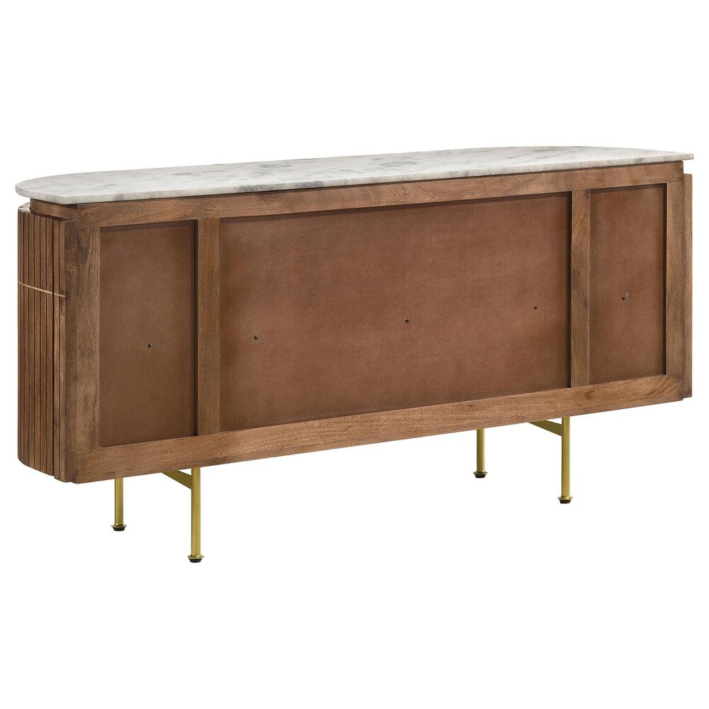 Pacific Landing Ortega 4-Door Sideboard in Natural, White and Brass, , large