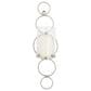 Maple and Jade 25" Stacked Circle Single Indoor/Outdoor Wall Mount Candle Holder in Weathered Silver and Clear, , large