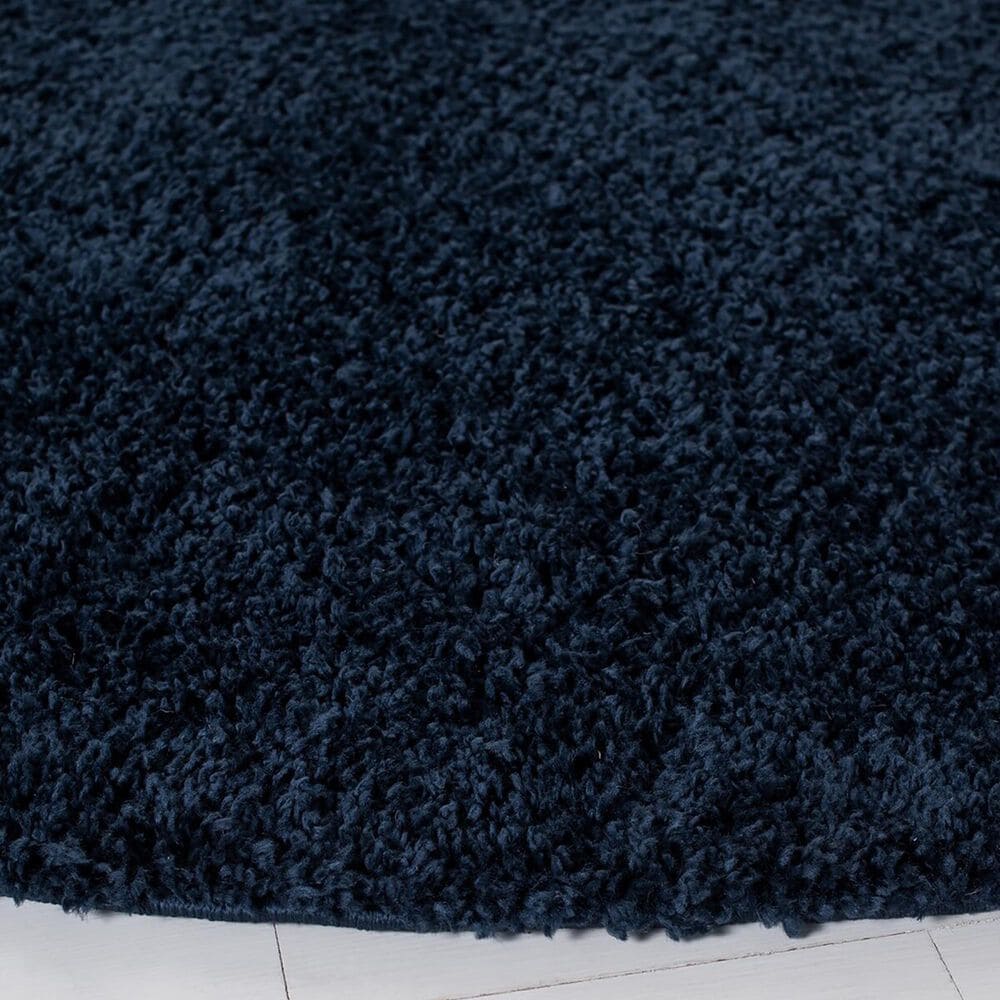 Safavieh August Shag AUG553M 6&#39;7&quot; Round Navy Area Rug, , large