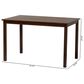 Baxton Studio Andrew Dining Table in Dark Brown - Table Only, , large