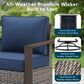 Sunwell Garden 4-Piece Patio Fire Pit Set in Navy, , large