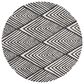 Safavieh Micro-Loop MLP151H 5" Round Charcoal and Ivory Area Rug, , large