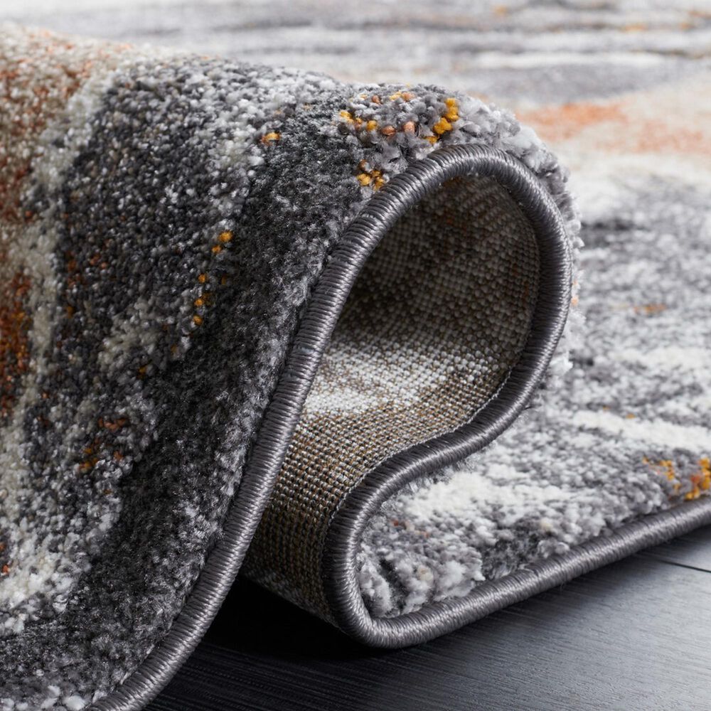 Safavieh Cyrus Shag 3&#39; x 5&#39; Dark Grey and Orange Area Rug, , large