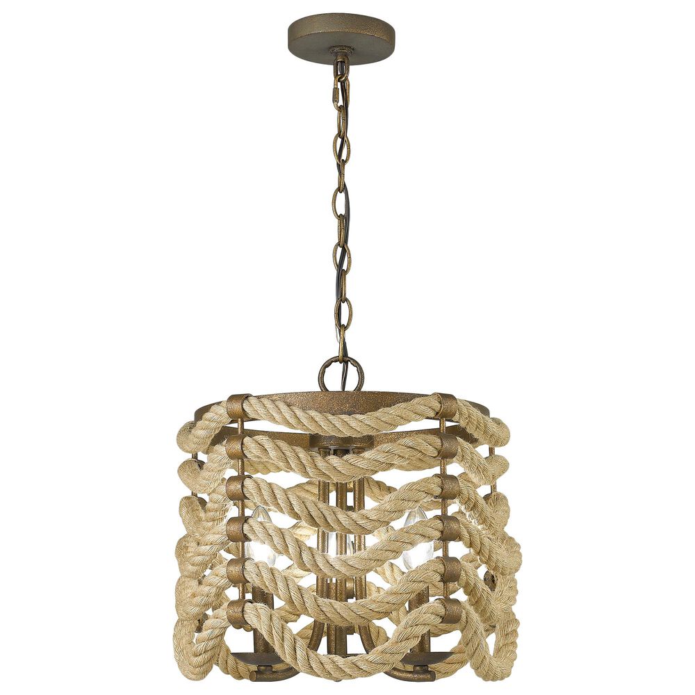 Golden Lighting Marissa 3-Light Pendant in Burnished Chestnut, , large