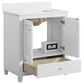 37B Claudine 30" Single Bathroom Vanity in Bright White with Glossy White Composite Stone Top and Backsplash, , large