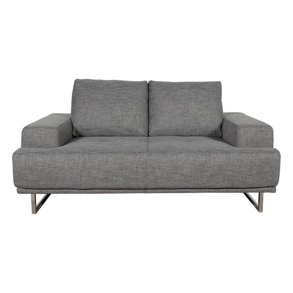 Lily and Lee Furniture Russo Loveseat with Adjustable Depth Backrest in Space Grey, , large
