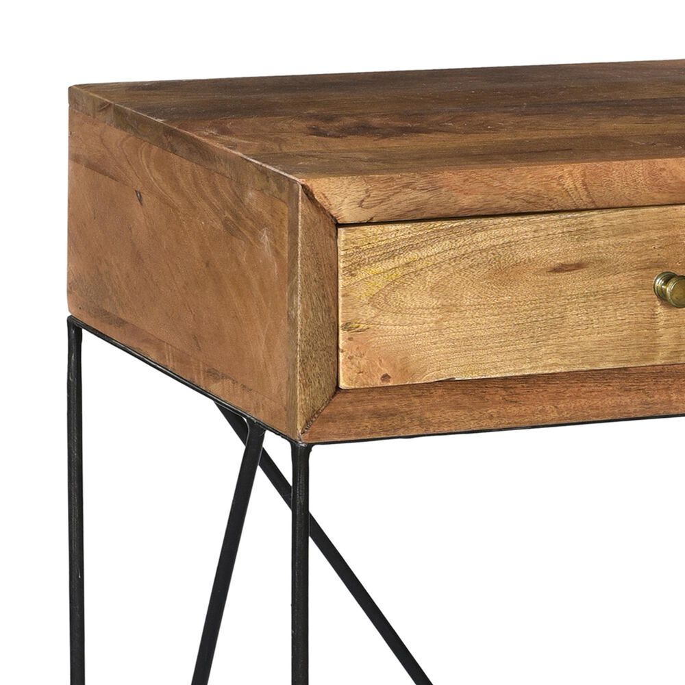 Crestview Collection Bengal Manor 1 Drawer Accent Table in Brown and Black, , large