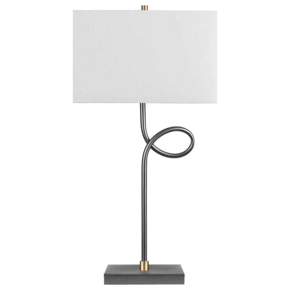 Crestview Collection Villeroy Table Lamp in Polished Gunmetal and Brass, , large