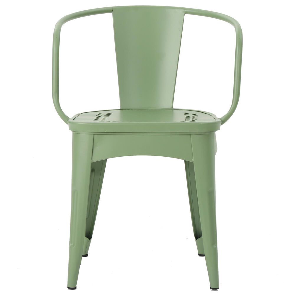 Hearth and Haven Lourdes 3-Piece Iron Bistro Set in Green, , large