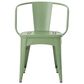 Hearth and Haven Lourdes 3-Piece Iron Bistro Set in Green, , large