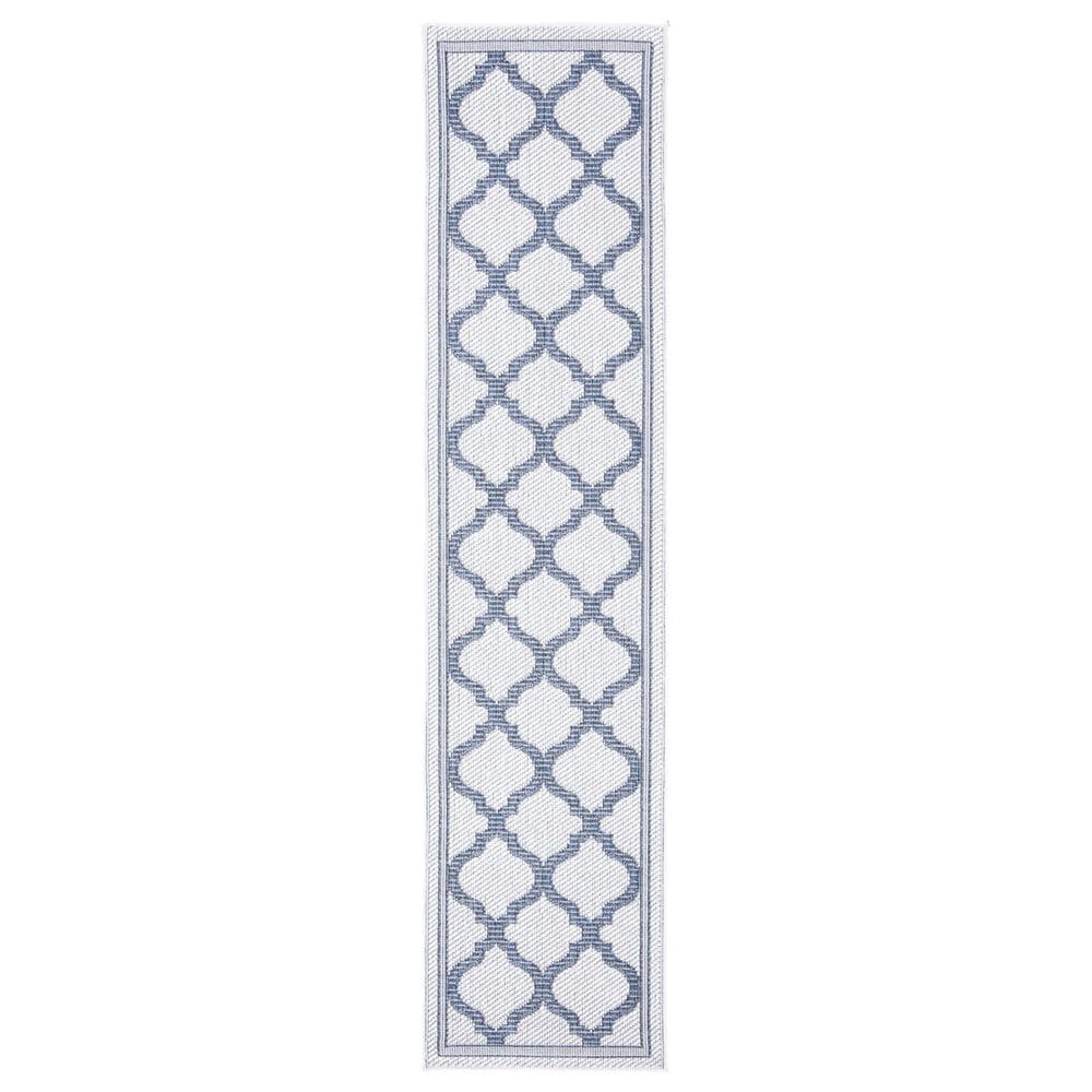 Safavieh Bermuda 2" x 8" Ivory and Charcoal Indoor/Outdoor Area Performance Rug, , large