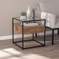 Southern Enterprises Olivern End Table in Black and Natural, , large