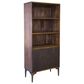 Home Trends & Design Santa Cruz 3-Shelf Bookcase in Walnut and Antique Gold, , large