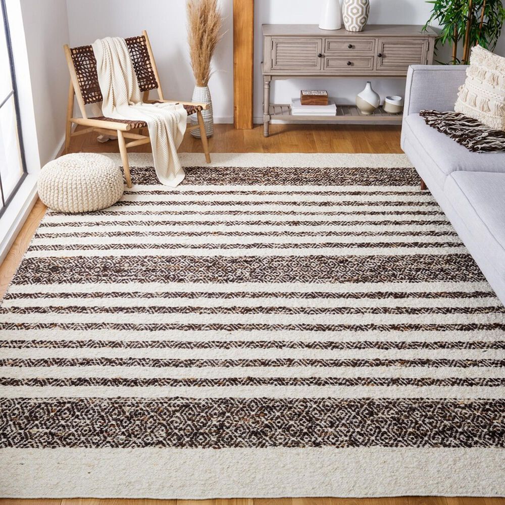 Safavieh Natura NAT329Z 8&#39; x 10&#39; Black and Ivory Area Rug, , large