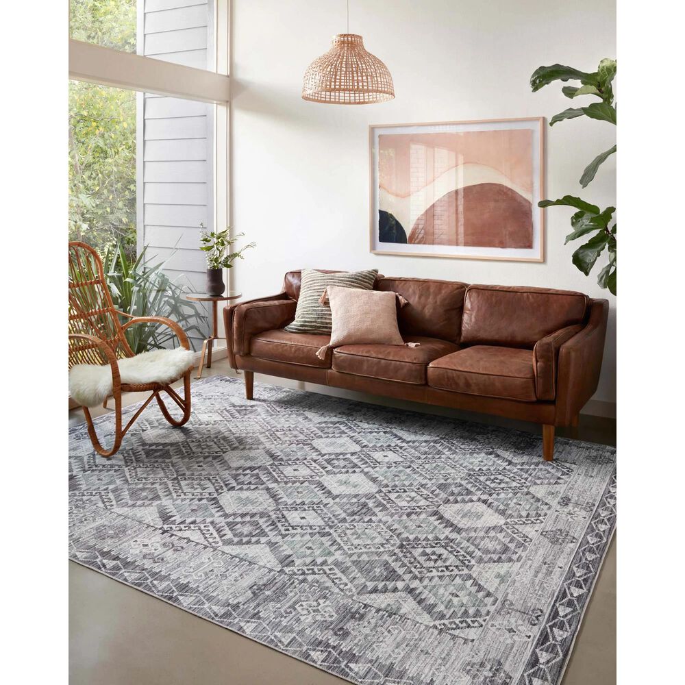 Loloi II Zion ZIO-03 8&#39;6&quot; x 11&#39;6&quot; Charcoal and Slate Area Rug, , large