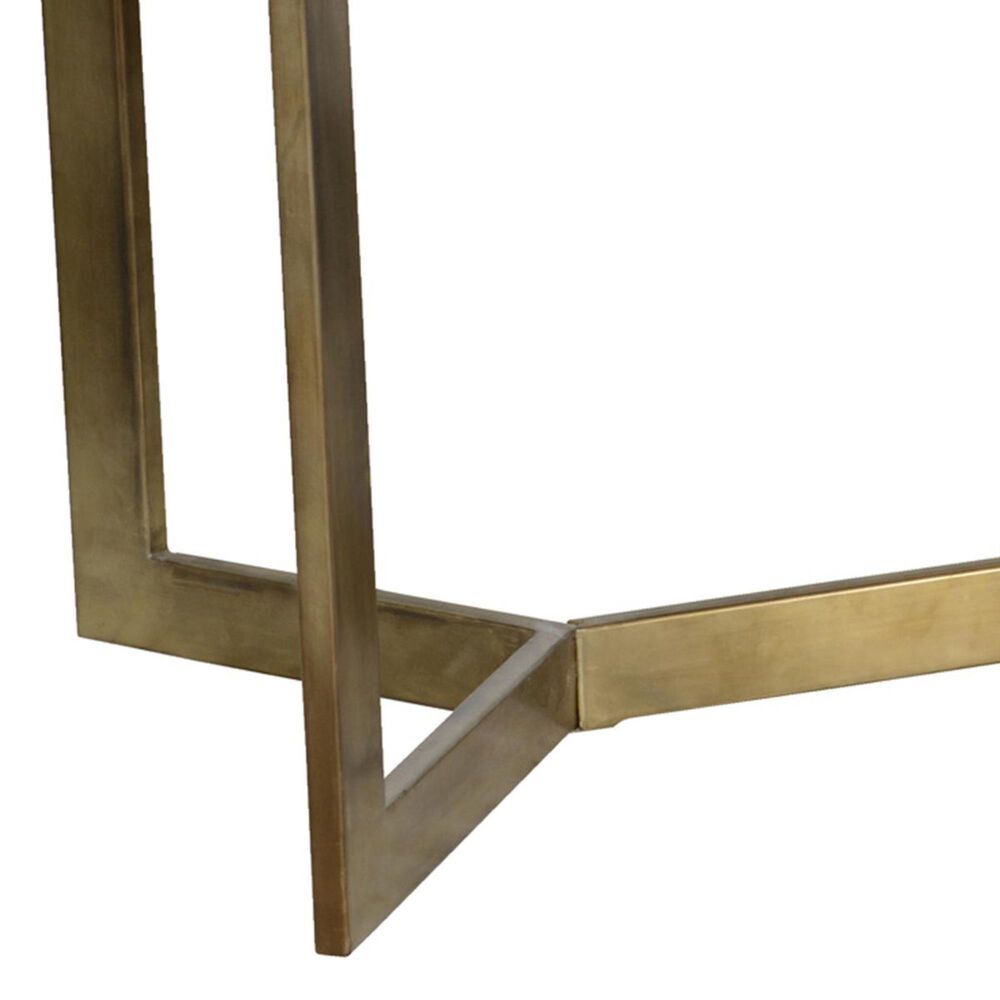 Classic Home Kade Dining Table in Mango and Antique Brass - Table Only, , large