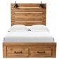Ashley Pasklyn Queen Panel Storage Bed in Rich Honey Brown, , large