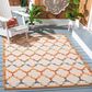Safavieh Cabana CBN333A 9" x 12" Ivory and Orange Indoor/Outdoor Area Performance Rug, , large