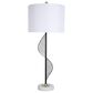 Classy Art Wholesalers Spiral Radiance Metal and Marble Table Lamp in Matte Black, , large