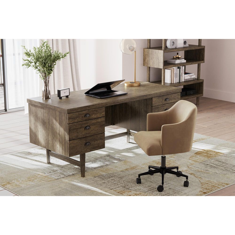 Ashley Austanny Home Office Desk Chair in Warm Brown, , large
