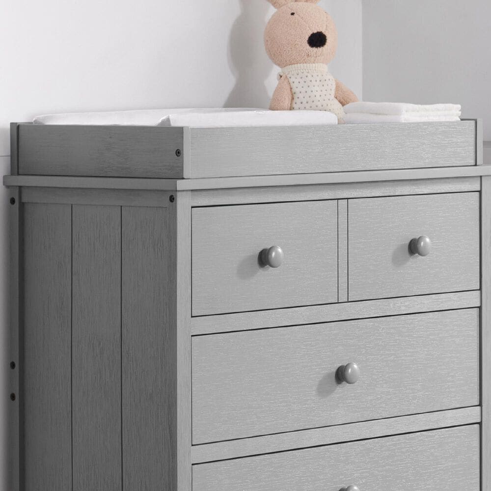 Oxford Baby Montauk Changing Topper in Farmhouse Gray, , large