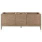James Martin Vanities Linear 72" Single Bathroom Vanity in Whitewashed Walnut with 10 cm Glossy White Solid Surface Top and Rectangular Sink, , large