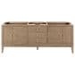 James Martin Vanities Linear 72" Single Bathroom Vanity in Whitewashed Walnut with 10 cm Glossy White Solid Surface Top and Rectangular Sink, , large