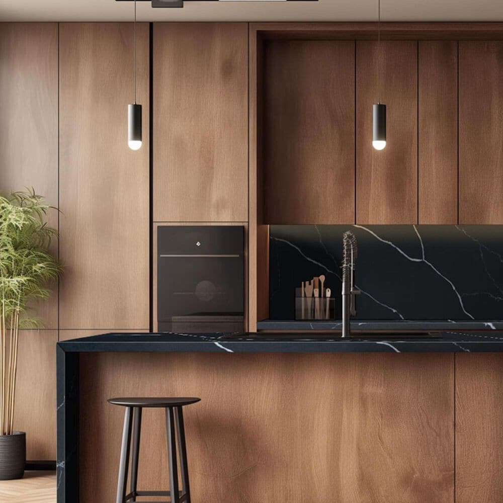 NFM Custom Countertops Marquina Midnight 3cm Quartz Countertop, , large