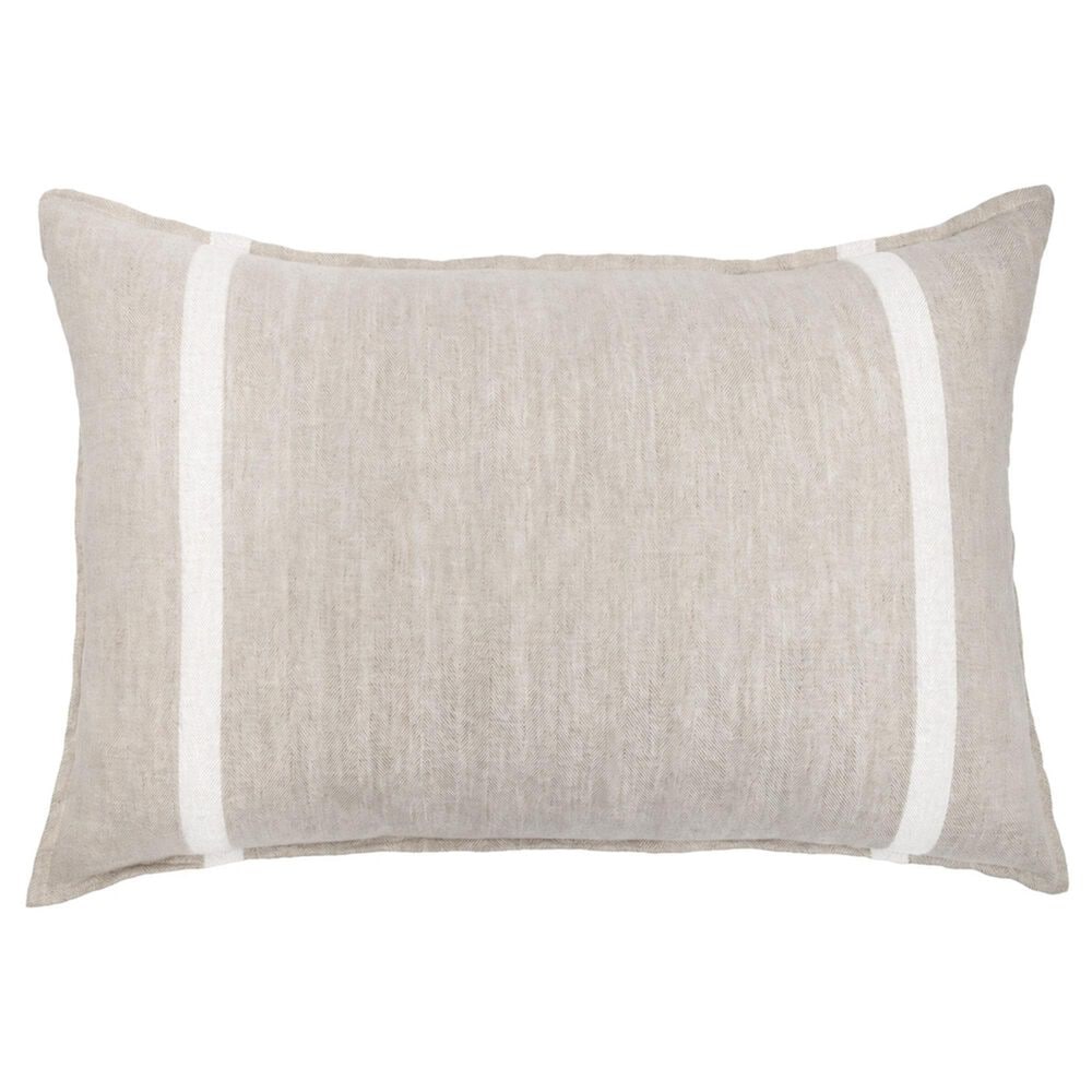 Pom Pom At Home Rory Standard Sham in Flax and White, , large